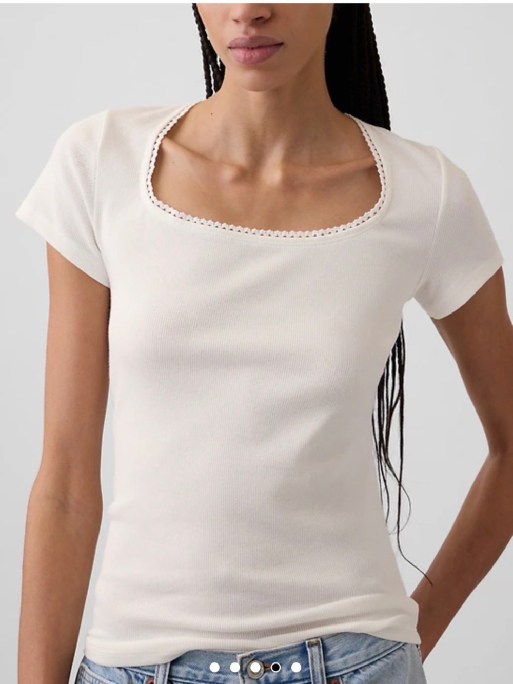 Ribbed Squareneck Top